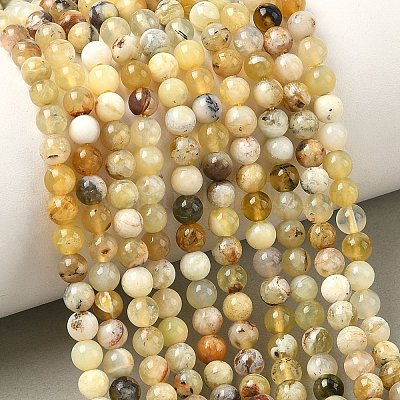 Природные желтые опал бусины пряди&nbsp;G-I213-18-4mm-1