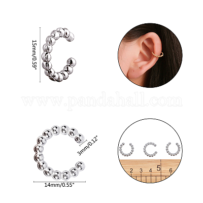 Серьги-клипсы/подвески из нержавеющей стали 304 STAS-UN0006-20P-1