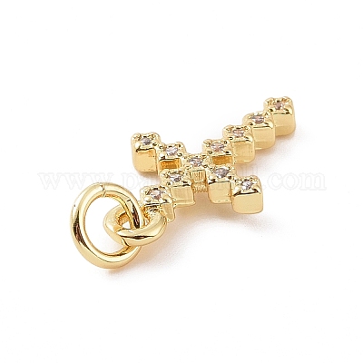 Латунные микро проложить кубического циркония подвески KK-C012-43G-1