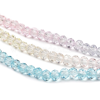 Прозрачные окрашенные стеклянные бусины DGLA-A034-T1mm-A21-1