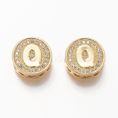 Позолоченные многожильные звенья из латуни с микропейвом и кубическим цирконием KK-P191-01Q-G-1