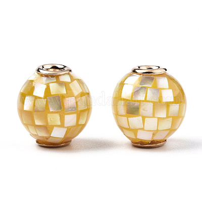 Натуральные белые бусины из ракушек SSHEL-N034-131I-1