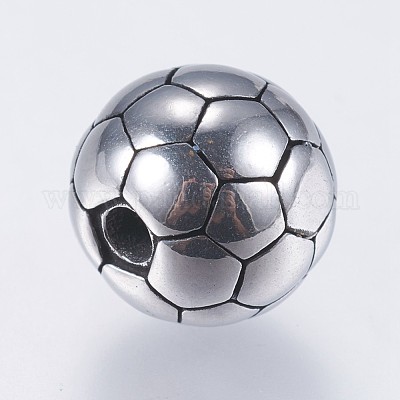304ステンレススチールビーズ サッカー/サッカーボール アンティーク