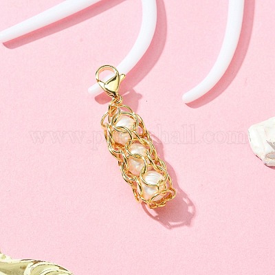 304 мешочек из нержавеющей стали натуральный культивированный пресноводный жемчуг бусины подвеска украшение HJEW-JM01471-1