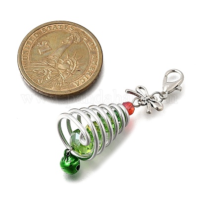 Подвесное украшение в виде дерева из алюминия и стекла HJEW-JM04027-1