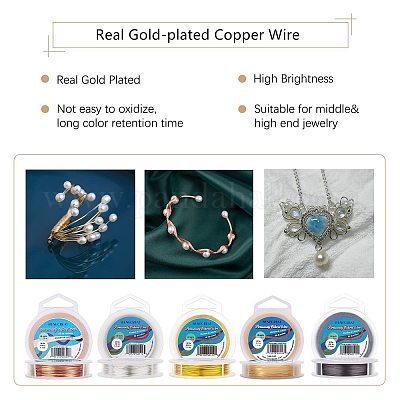 0.2-1mm Copper Wire Metal Thread DIY Jewelry Wire Gold/Silver/Rose Gold  Crafts Wire For Jewelry Making Pearls Bead Earring Craft