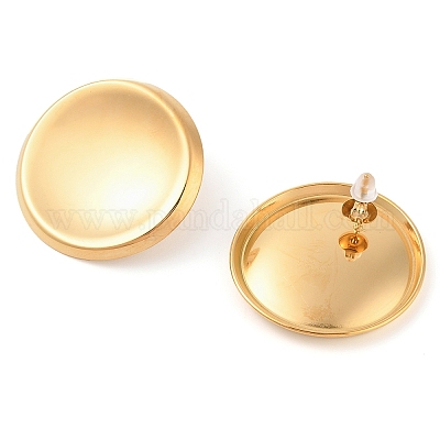 Серьги-гвоздики из нержавеющей стали 304 EJEW-Z063-01G-02-1