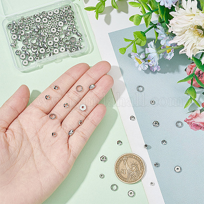 160 шт. 8 стиля 304 нержавеющая сталь разделительные бусины STAS-AR0001-75-1