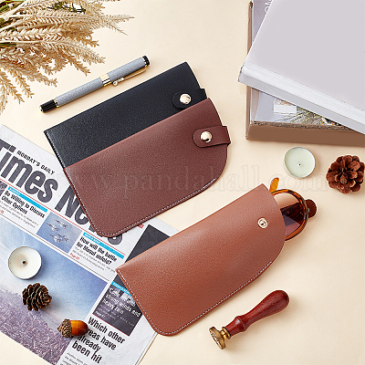 3 шт. 3-цветный чехол для очков из искусственной кожи pu AJEW-PH0004-62-1