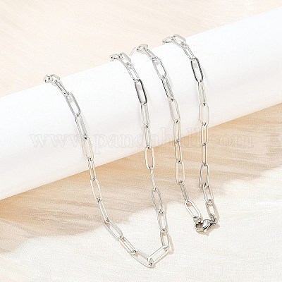 Цепочки-скрепки из нержавеющей стали 304 NJEW-H072-01P-1
