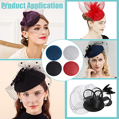 4 шт. 4-х цветная круглая основа для шляпы-чародея из ткани ЭВА для магии шляп FIND-BC0014-33-1