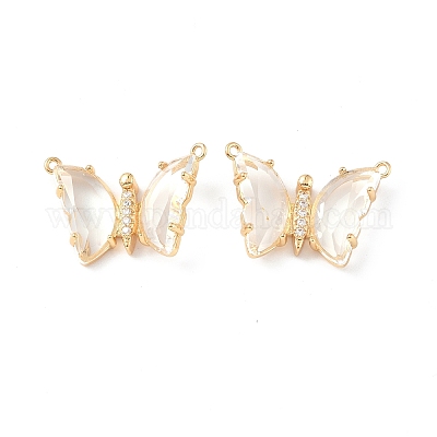 Латунные микропаве прозрачные подвески с фианитом KK-E068-VF242-1