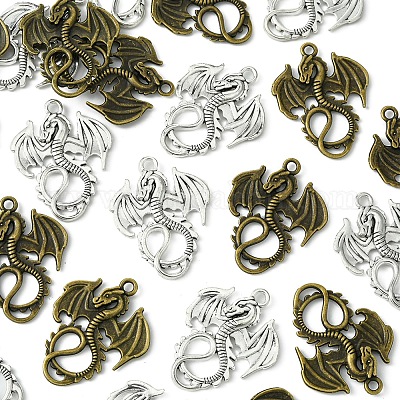 30 шт. 2 цвета подвески из сплава в тибетском стиле TIBEP-FS0001-17-1