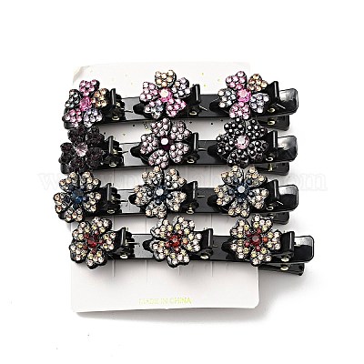 Модные двухслойные заколки крокодил со стразами и смолой&nbsp;LS-PHAR-P005-25-1