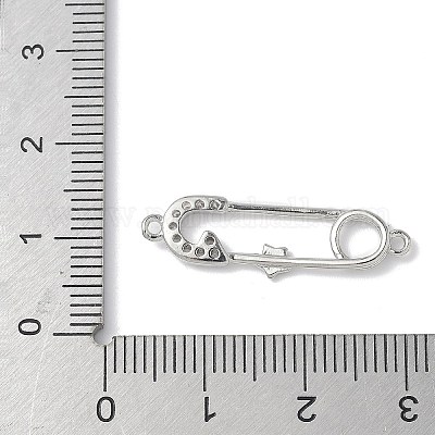 Шармы-соединители из латуни с микропаве из кубического циркония KK-Q091-03P-1