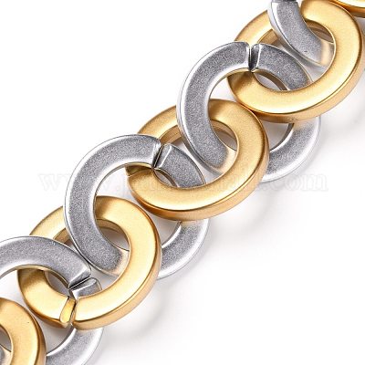 Непрозрачные акриловые цепи Роло ручной работы AJEW-JB00847-1