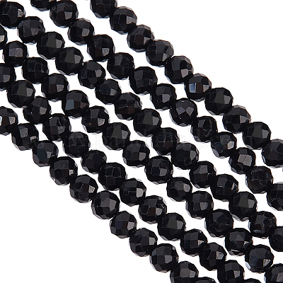 2 нити натуральных черных турмалиновых бусин G-OC0005-29-1