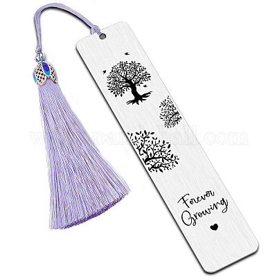 Wholesale FINGERINSPIRE Tree of Life Bookmark Stainless Steel Bookmarks  with Tassel & Gift Box Durable & Waterproof Metal Bookmark for Book Lovers  Bookworms Writers and Friends - Forever Growing 