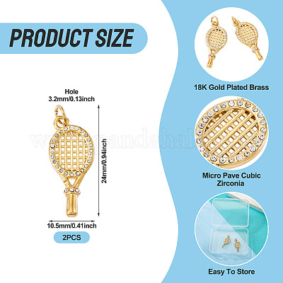 2 шт. подвеска из нержавеющей стали 304 с микропаве из кубического циркония STAS-TA0003-13-1