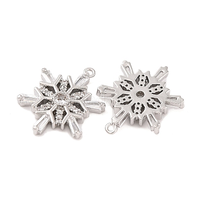 Латунные микропаве прозрачные подвески с фианитом KK-S389-14P-1