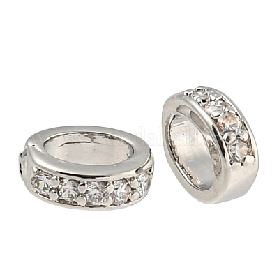 Латунные микропаве из прозрачного кубического циркония KK-P277-41P-1