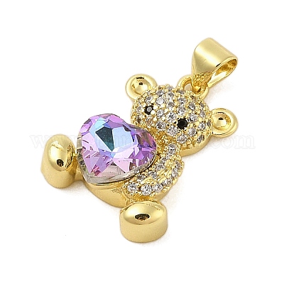 Стойки обшивки латунь микро проложить Циркон подвеску KK-Z074-66G-1