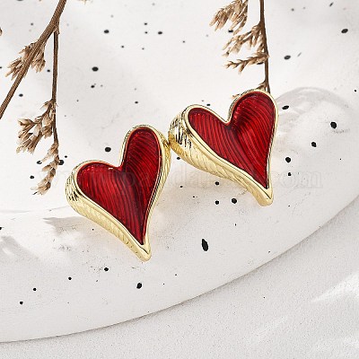 Латунь серьги EJEW-D316-02G-1