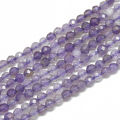 Natürlichen Amethyst Perlen Stränge&nbsp;X-G-S300-34-2mm-1
