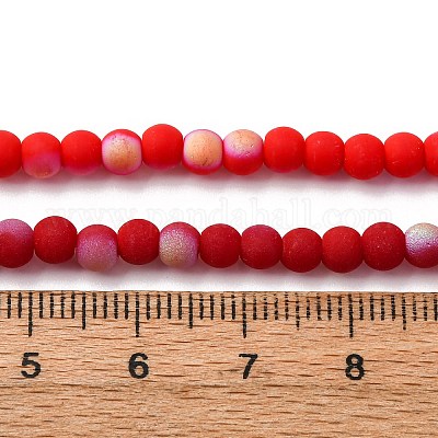 15 нити 15-х цветных матовых непрозрачных стеклянных бусин GLAA-TA0003-39-1