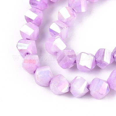 Антикоррозийные гальванические стеклянные бусины GLAA-T025-6mm-14E-1