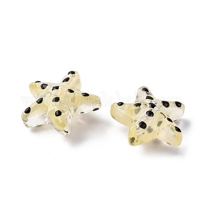 Бусы лэмпворк ручной работы LAMP-I027-09G-1