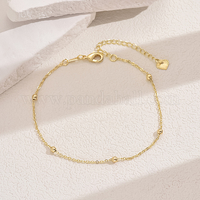 Модные винтажные пляжные браслеты с шариками из латуни AG1972-5-1