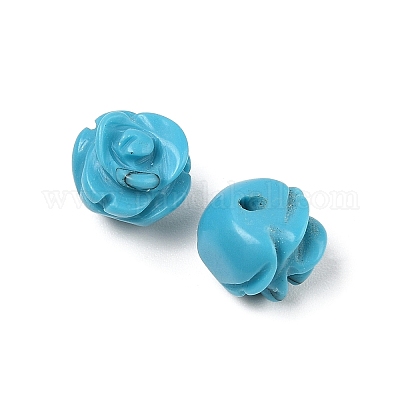 Синтетические бирюзовые бусины G-O156-A-26-1