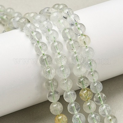 Нити бусин из натурального зеленого берилла G-F787-01-6mm-1