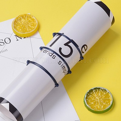 Корейская вощеной шнур браслет полиэстера делает AJEW-JB00011-14-1