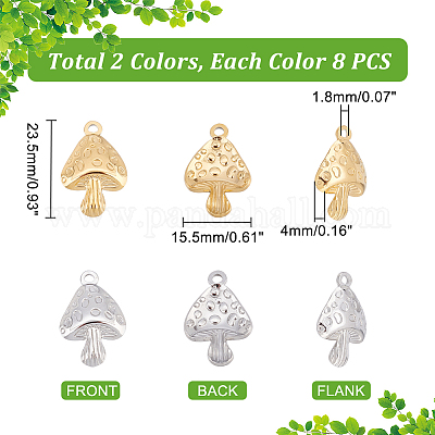 16 шт. подвески из нержавеющей стали 304 двух цветов STAS-HY0001-20-1