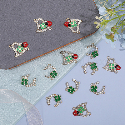 36 шт. 2 стиля сплава кристаллов стразы соединительные подвески FIND-CA0006-80-1