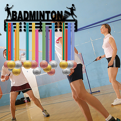 Stainless Steel Medal Hanger Display Multi-tiered Wall-mounted Rust-proof Trophy Shelf Durable Customizable Sports Medal Display Rack For Gymnastics Competitions Marathon Runners Soccer Tournaments