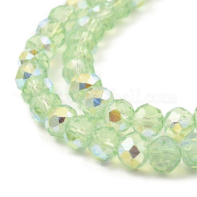 Запекание окрашенные прозрачные стеклянные бусины нити DGLA-A034-J6mm-B02-1