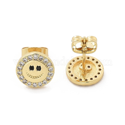 Латунь серьги EJEW-S247-01C-G-1