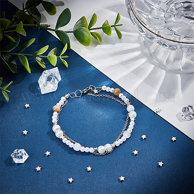 24 шт. бусины из стерлингового серебра STER-BC0001-99-1