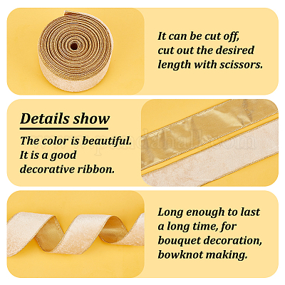 Односторонняя бархатная лента с проволокой OCOR-WH0078-222A-02-1