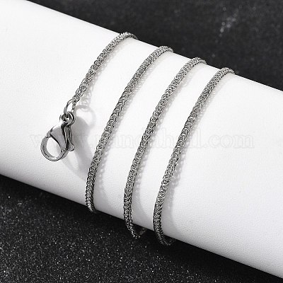 1.5 мм цепочка из нержавеющей стали 304 пшеничного цвета для мужчин STAS-V011-03B-P-1