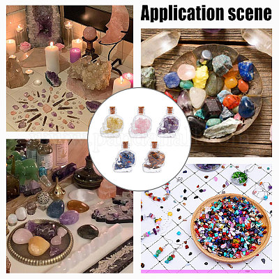 10 шт. смешанные драгоценные камни в виде черепа DJEW-AR0001-08-1