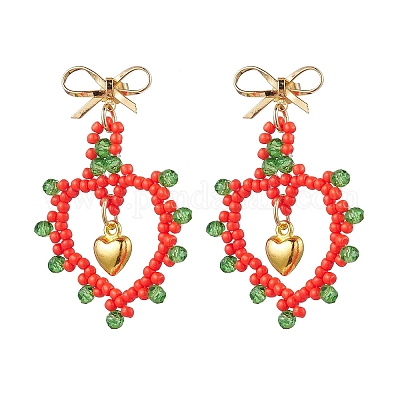 Стеклянные бусины EJEW-MZ00396-03-1