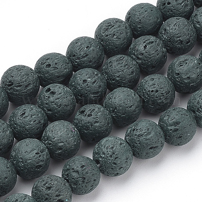 Wholesale Synthetic Lava Rock Beads Strands 