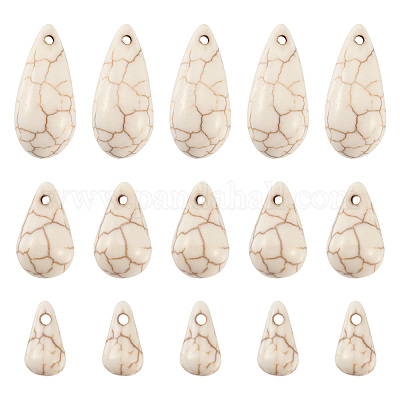 105 шт. 3 стиля синтетических бирюзовых бусин G-TA0001-91B-1