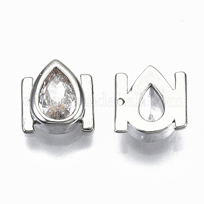 Латунные микро проложить четкие кубического циркония кабошоны KK-S061-51P-NR-1