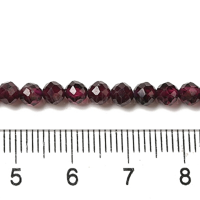 Гранат природный бисер нитей G-F460-28-01-1