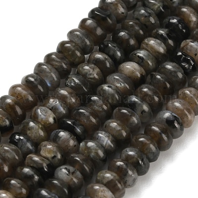 Натуральные нити бус из ларвикита G-Z110-B19-2x4mm-1